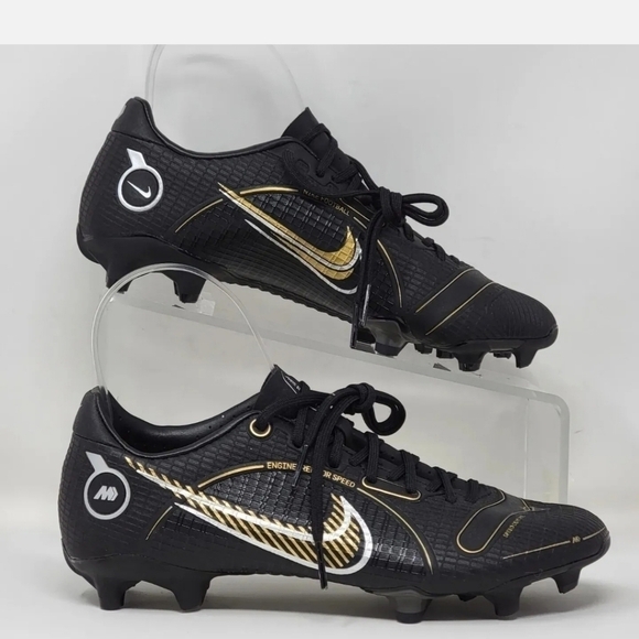 Nike Mercurial Vapor 14 Pro FG Black Gold Soccer Cleats Mens Sz Multi DJ2869-007